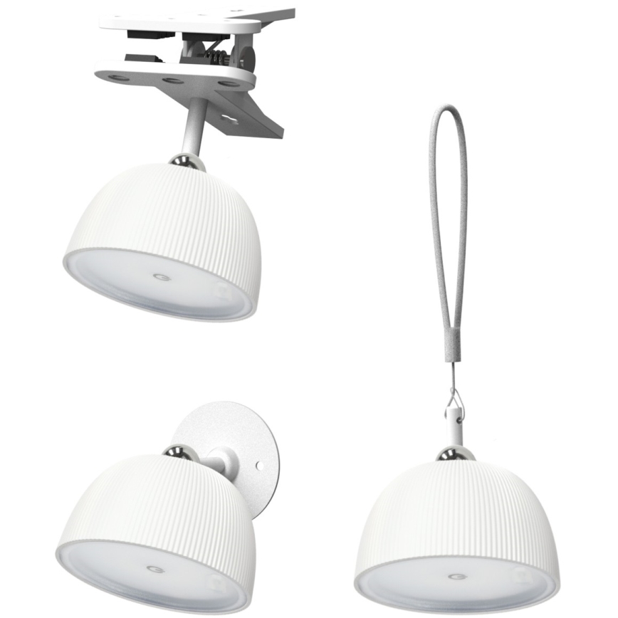 LED Ljusreglerad uppladdningsbar bordslampa 04.01.2001 LED/3,5W/5V 3000/4000/6500K IP54 1800 mAh vit