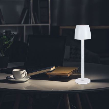 LED Dimbar uppladdningsbar touch bordslampa LED/3W/5V 3000K 1800 mAh vit