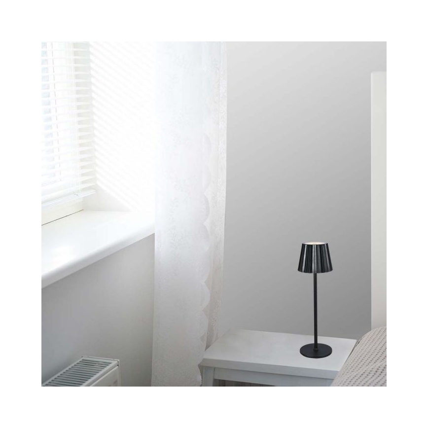 LED Dimbar uppladdningsbar touch bordslampa LED/4W/5V 3000-6000K 1800 mAh svart