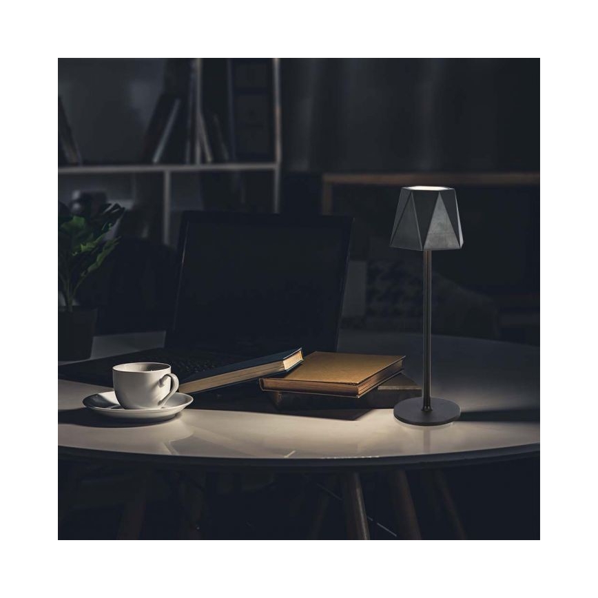 LED Dimbar uppladdningsbar touch bordslampa LED/4W/5V 3000-6000K 1800 mAh svart