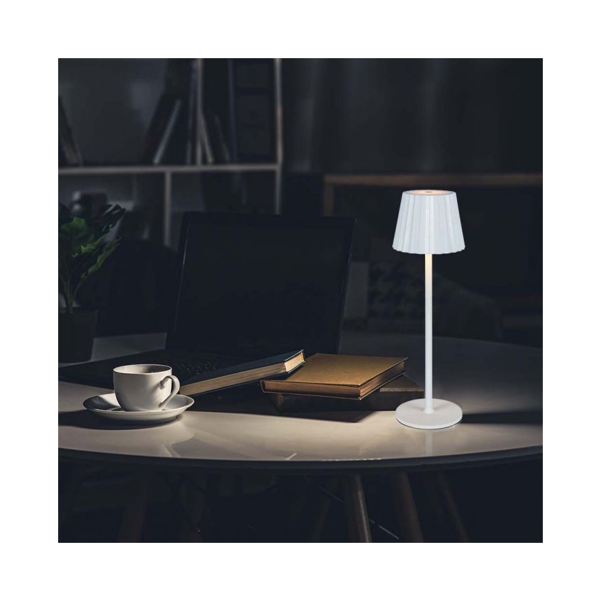LED Dimbar uppladdningsbar touch bordslampa LED/4W/5V 3000-6000K 1800 mAh vit
