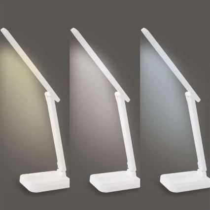 LED Ljusreglerad uppladdningsbar bordslampa LED/5W/3,7V 3000K/4000K/6500K 800mAh vit