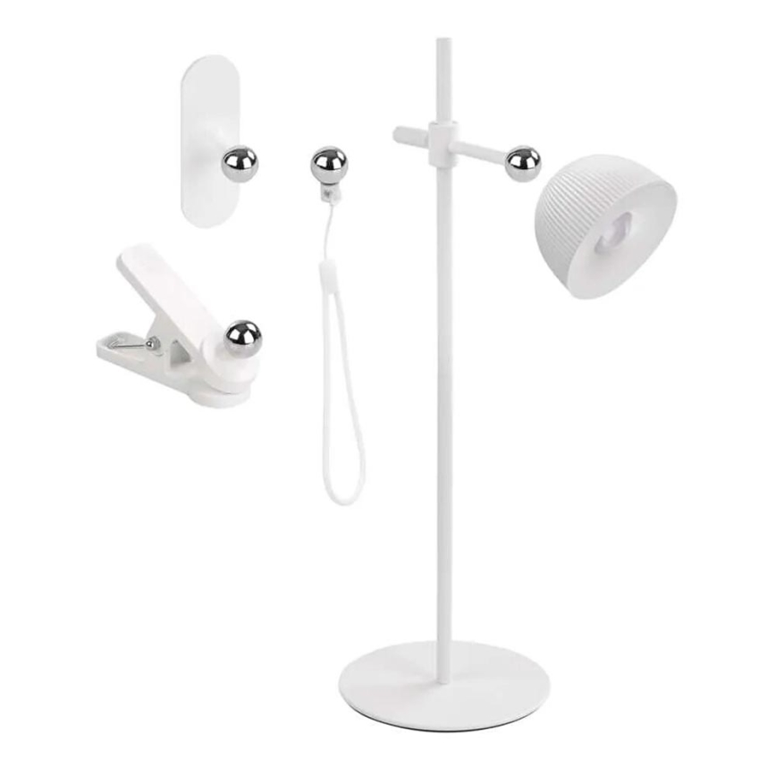 LED Ljusreglerad uppladdningsbar bordslampa magnetisk 04.01.2001 LED/4,2W/3,7V 4000K 1200mAh vit