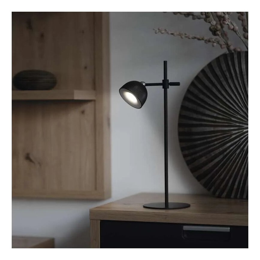 LED Ljusreglerad uppladdningsbar bordslampa magnetisk 04.01.2001 LED/4,2W/3,7V 4000K 1200mAh svart