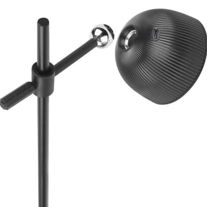 LED Ljusreglerad uppladdningsbar bordslampa magnetisk 04.01.2001 LED/4,2W/3,7V 4000K 1200mAh svart