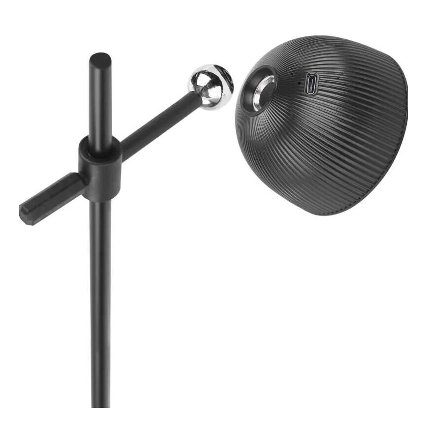 LED Ljusreglerad uppladdningsbar bordslampa magnetisk 04.01.2001 LED/4,2W/3,7V 4000K 1200mAh svart