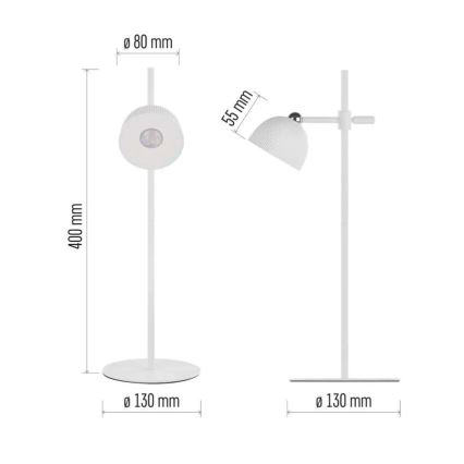 LED Ljusreglerad uppladdningsbar bordslampa magnetisk 04.01.2001 LED/4,2W/3,7V 4000K 1200mAh vit