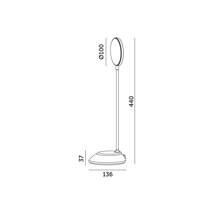 LED Ljusreglerad uppladdningsbar bordslampa VISUA LED/5W/5V 3000-5000K 1200 mAh blå
