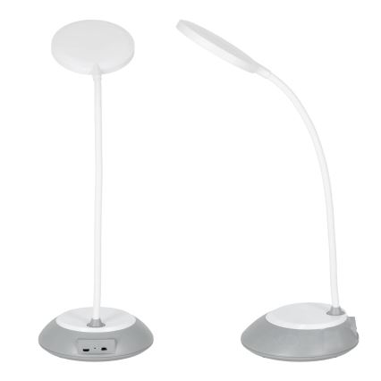 LED Ljusreglerad uppladdningsbar bordslampa VISUA LED/5W/5V 3000-5000K 1200 mAh grå