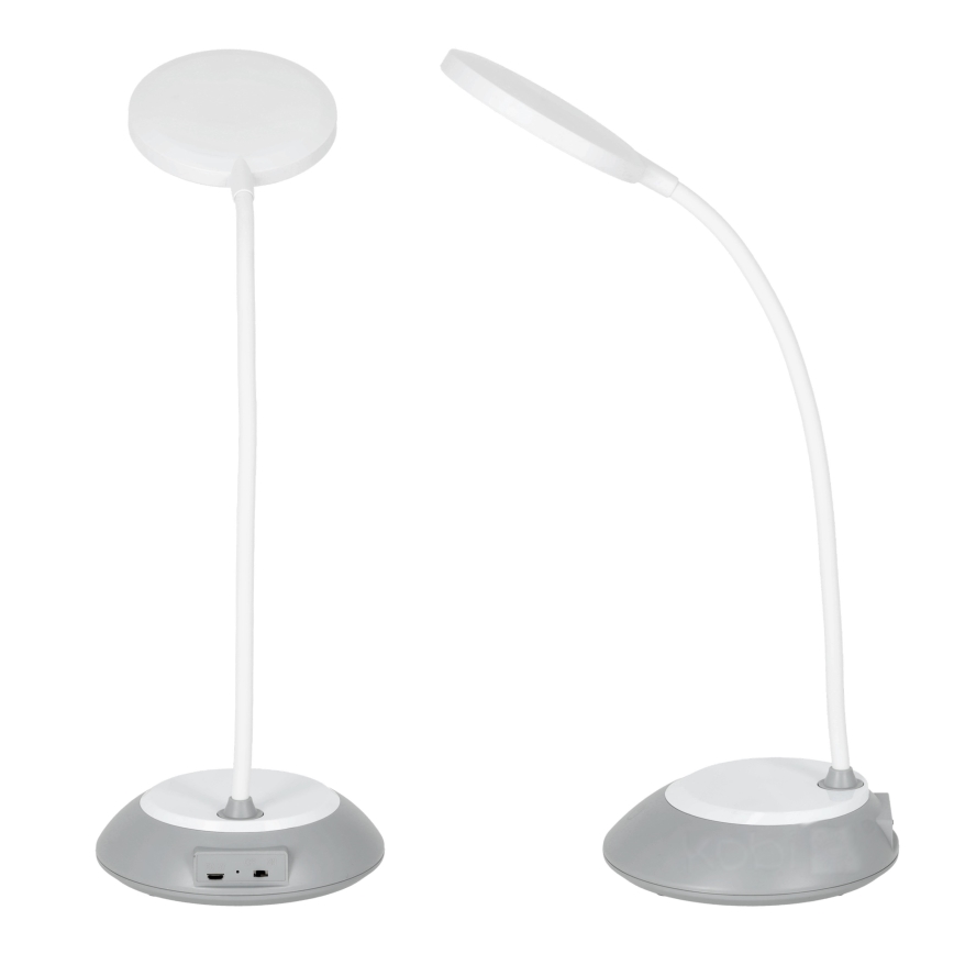 LED Ljusreglerad uppladdningsbar bordslampa VISUA LED/5W/5V 3000-5000K 1200 mAh grå