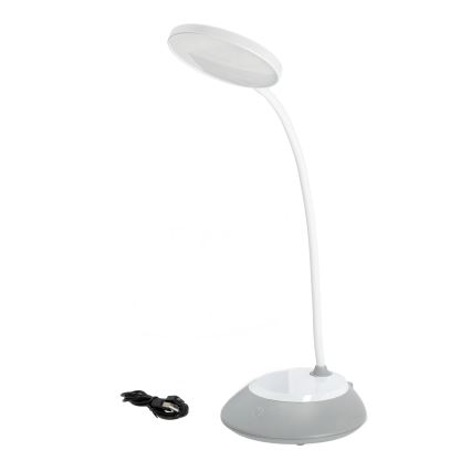 LED Ljusreglerad uppladdningsbar bordslampa VISUA LED/5W/5V 3000-5000K 1200 mAh grå
