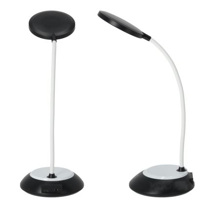 LED Ljusreglerad uppladdningsbar bordslampa VISUA LED/5W/5V 3000-5000K 1200 mAh svart