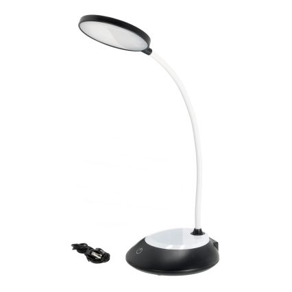 LED Ljusreglerad uppladdningsbar bordslampa VISUA LED/5W/5V 3000-5000K 1200 mAh svart