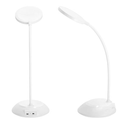 LED Ljusreglerad uppladdningsbar bordslampa VISUA LED/5W/5V 3000-5000K 1200 mAh vit
