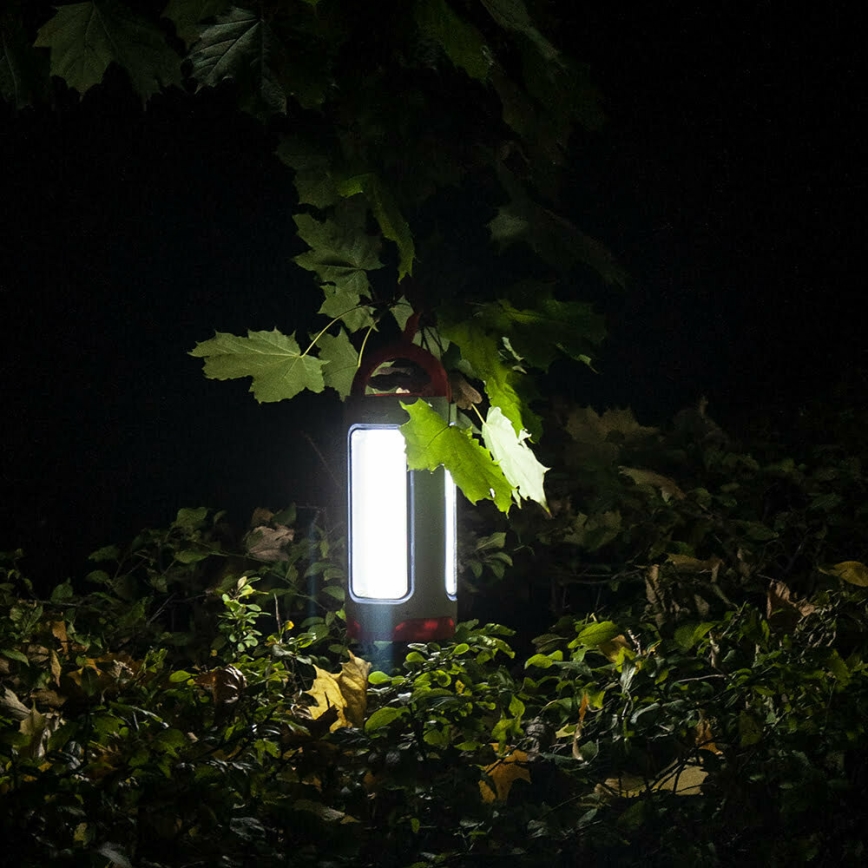 LED Ljusreglerad uppladdningsbar ficklampa 2i1 med strömbanksfunktion LED/5W/230V 3500 mAh