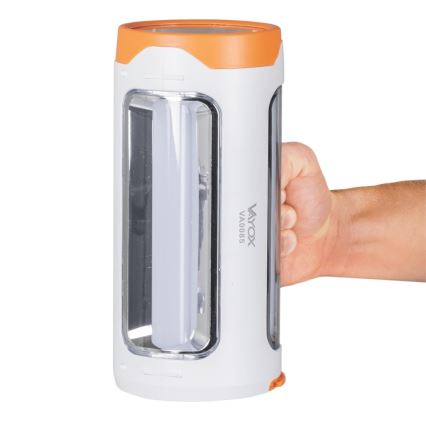 LED Ljusreglerad uppladdningsbar ficklampa 2i1 med strömbanksfunktion LED/5W/230V 3500 mAh