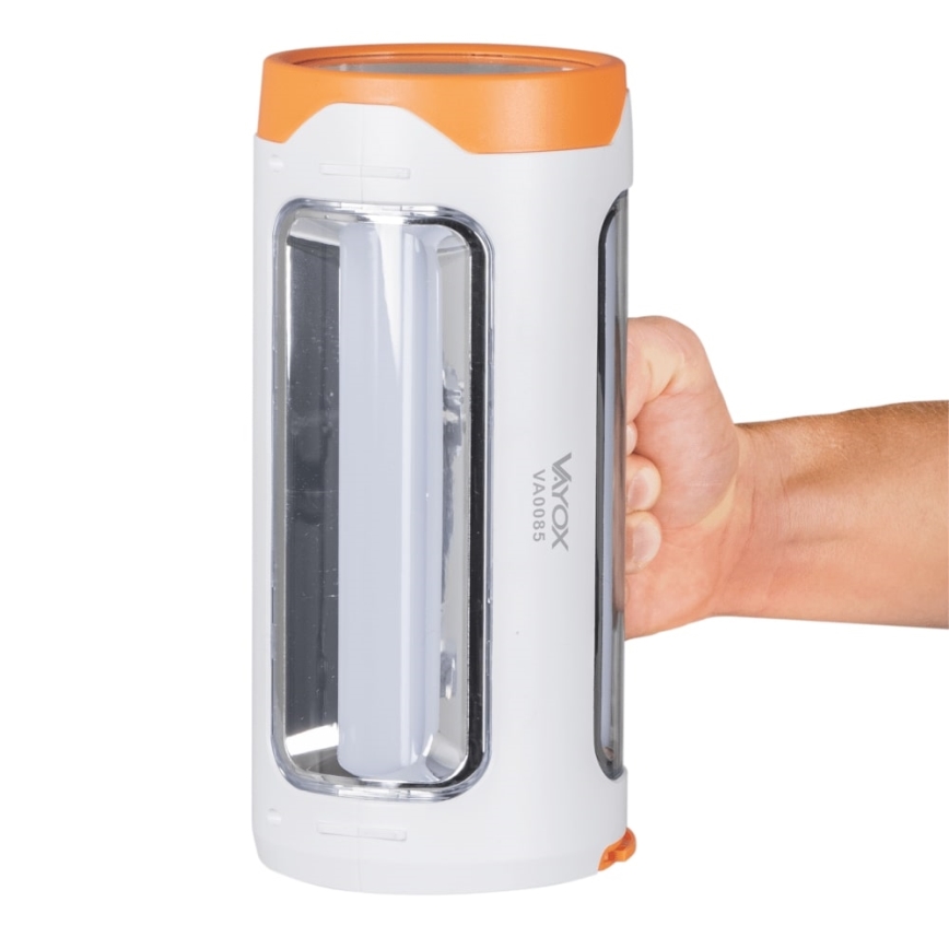 LED Ljusreglerad uppladdningsbar ficklampa 2i1 med strömbanksfunktion LED/5W/230V 3500 mAh