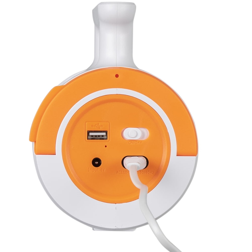 LED Ljusreglerad uppladdningsbar ficklampa 2i1 med strömbanksfunktion LED/5W/230V 3500 mAh