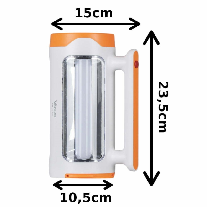 LED Ljusreglerad uppladdningsbar ficklampa 2i1 med strömbanksfunktion LED/5W/230V 3500 mAh