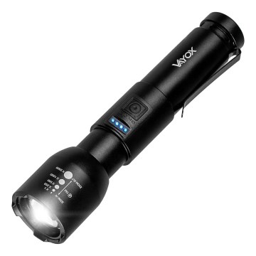 LED Ljusreglerad uppladdningsbar ficklampa LED/20W/5V IPX4 800 glansig 2000 mAh