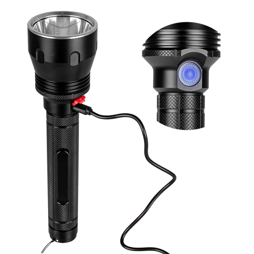 LED Ljusreglerad uppladdningsbar ficklampa LED/20W/5V IPX5 1570 glansig 8400 mAh