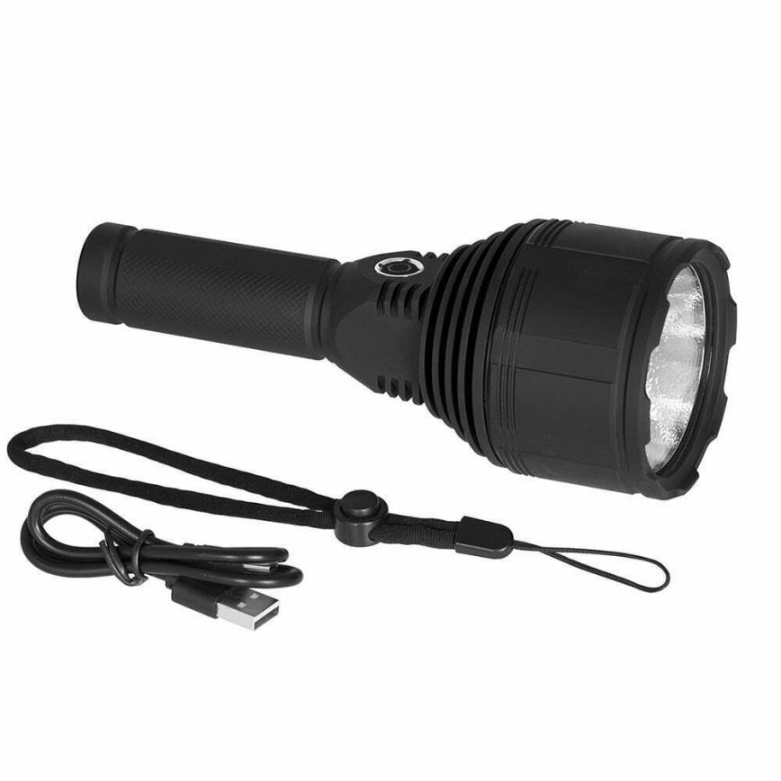 LED Ljusreglerad uppladdningsbar ficklampa LED/30W/5V IPX7 3000 glansig 4200 mAh