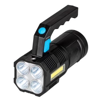 LED Ljusreglerad uppladdningsbar ficklampa LED/5V IPX4 250 glansig 1200 mAh