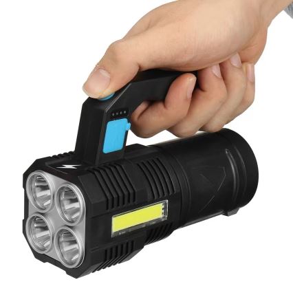 LED Ljusreglerad uppladdningsbar ficklampa LED/5V IPX4 250 glansig 1200 mAh