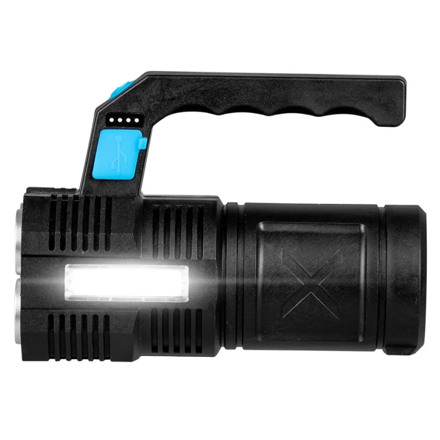 LED Ljusreglerad uppladdningsbar ficklampa LED/5V IPX4 250 glansig 1200 mAh