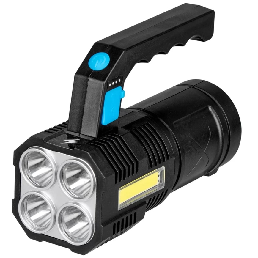 LED Ljusreglerad uppladdningsbar ficklampa LED/5V IPX4 250 glansig 1200 mAh