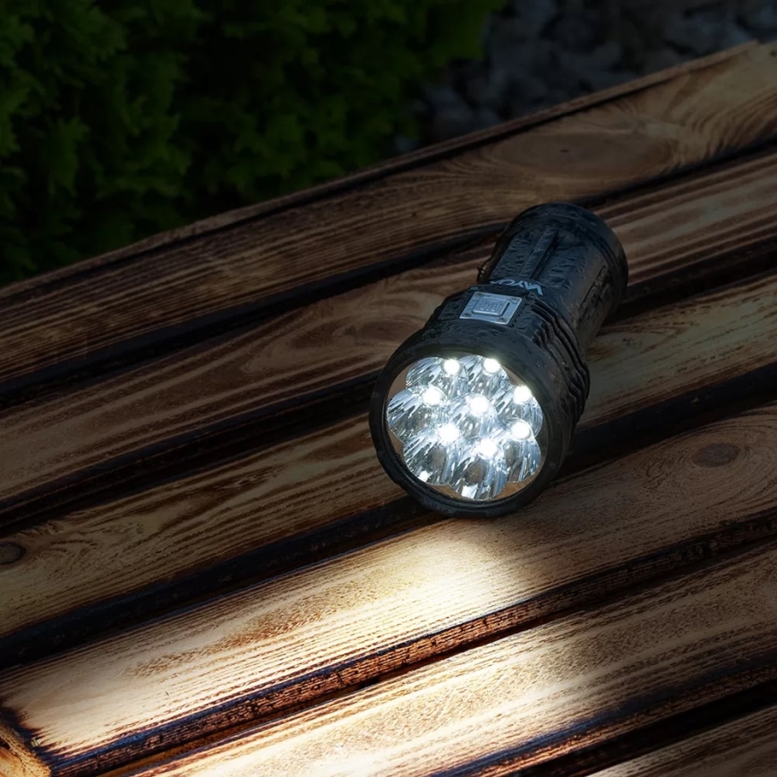 LED Ljusreglerad uppladdningsbar ficklampa LED/5V IPX4 600 glansig 1200 mAh