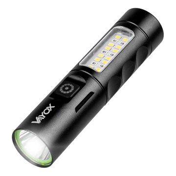 LED Ljusreglerad uppladdningsbar ficklampa med en rött ljus LED/5W/5V IPX4 250 glansig 2000 mAh