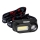 LED Ljusreglerad uppladdningsbar pannlampa 2xLED/5V IP44 210 glansig 2000 mAh