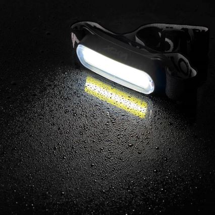 LED Ljusreglerad uppladdningsbar pannlampa LED/5V IPX4 300 glansig 1200 mAh