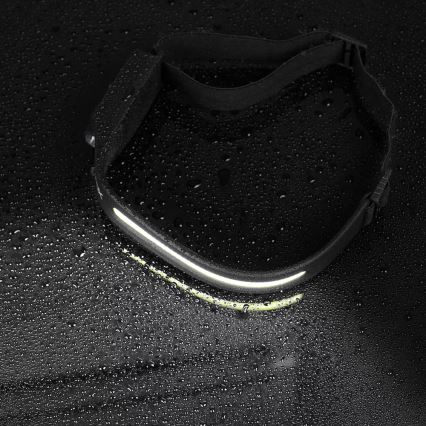 LED Ljusreglerad uppladdningsbar pannlampa med sensor 2xLED/5V IP44 350 glansig 1200 mAh