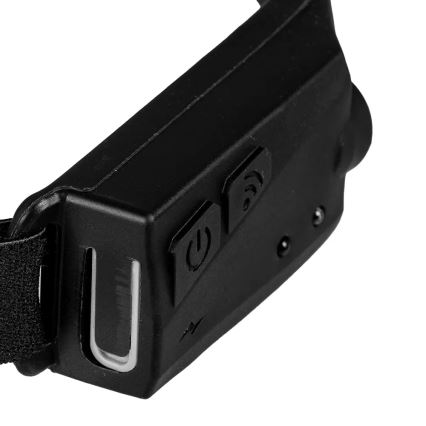 LED Ljusreglerad uppladdningsbar pannlampa med sensor 2xLED/5V IP44 350 glansig 1200 mAh