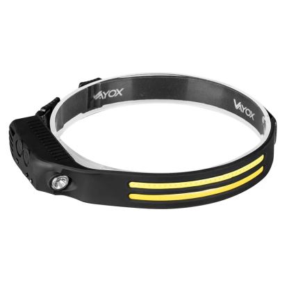 LED Ljusreglerad uppladdningsbar pannlampa med sensor 3xLED/5V IP44 300 glansig 1200 mAh