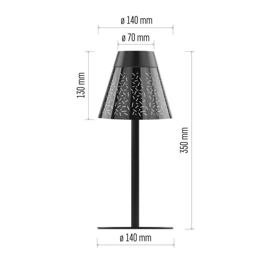 LED Ljusreglerad uppladdningsbar utomhus bordslampa LED/4,2W/5V 2200mAh IP44