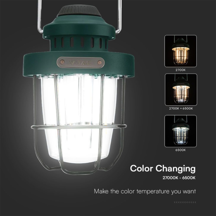 LED Ljusreglerad utomhus pendant rechargeable belysning LED/5W/5V 2700-6500K IP44