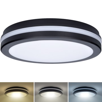 LED Ljusreglerad utomhus tak belysning LED/18W/22W/26W/230V 3000/4000/6500K IP65 svart