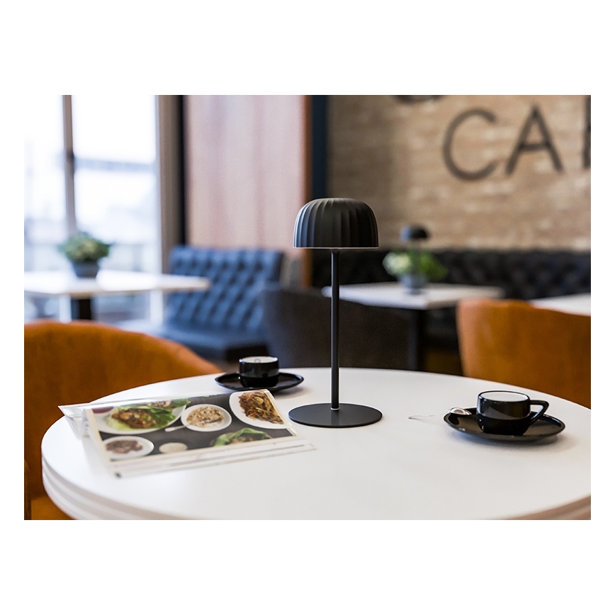 LED Ljusreglerad utomhus uppladdningsbar bordslampa VIVIEN LED/3W/5V 2700K 1600 mAh IP54 svart