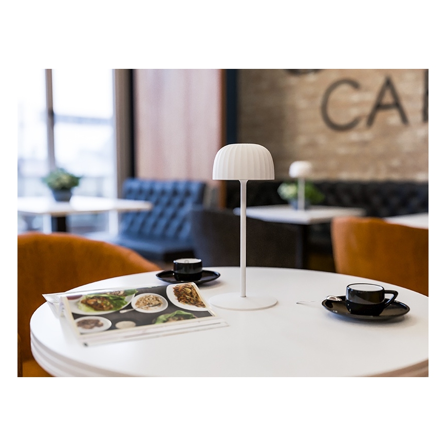 LED Ljusreglerad utomhus uppladdningsbar bordslampa VIVIEN LED/3W/5V 2700K 1600 mAh IP54 vit