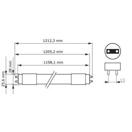 LED lLsrör Philips MASTER T8 G13/16W/80V 6500K 120 cm