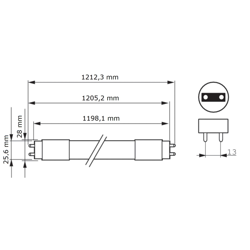 LED lLsrör Philips MASTER T8 G13/16W/80V 6500K 120 cm