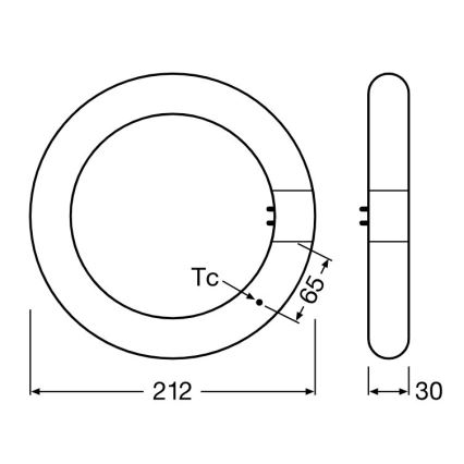 LED lLsrör SUBSTITUBE T9 G10q/12W/230V 4000K diameter 21,2 cm - Osram