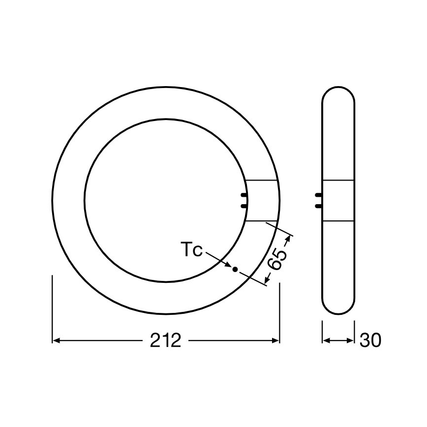 LED lLsrör SUBSTITUBE T9 G10q/12W/230V 4000K diameter 21,2 cm - Osram