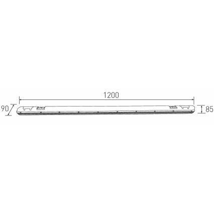 LED lysrör arbetsbelysning DUST LED/40W/230V 4000K 120 cm IP65