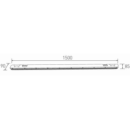 LED lysrör arbetsbelysning DUST LED/58W/230V 4000K 150 cm IP65