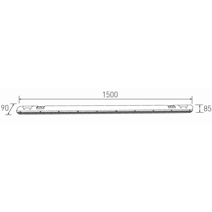 LED lysrör arbetsbelysning DUST LED/58W/230V 4000K 150 cm IP65