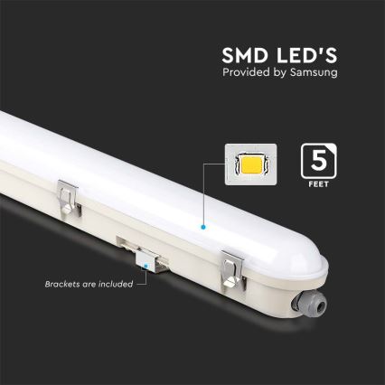 LED lysrör arbetsbelysning med nödmodul EMERGENCY LED/48W/230V 4000K 150cm IP65